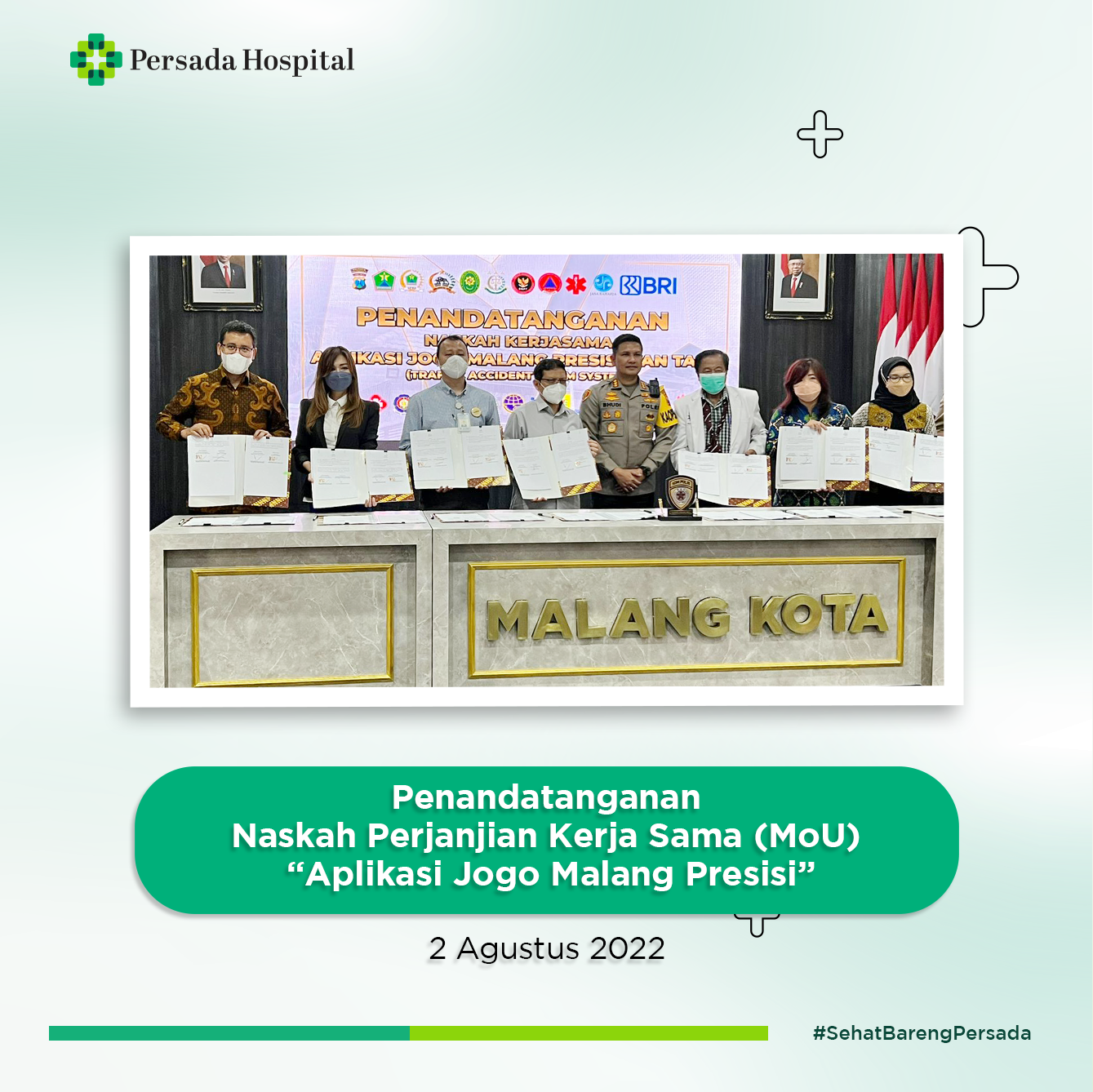 Penandatanganan Naskah Perjanjian Kerja Sama (MoU) "Aplikasi Jogo Malang Presisi"
