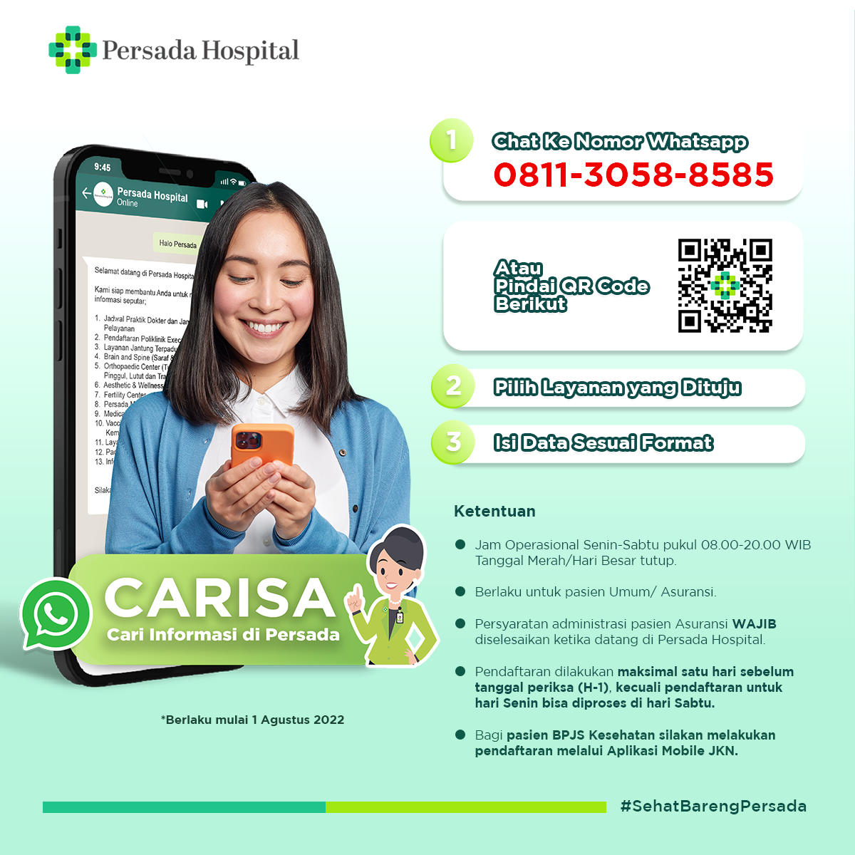 Pendaftaran Online Melalui Whatsapp