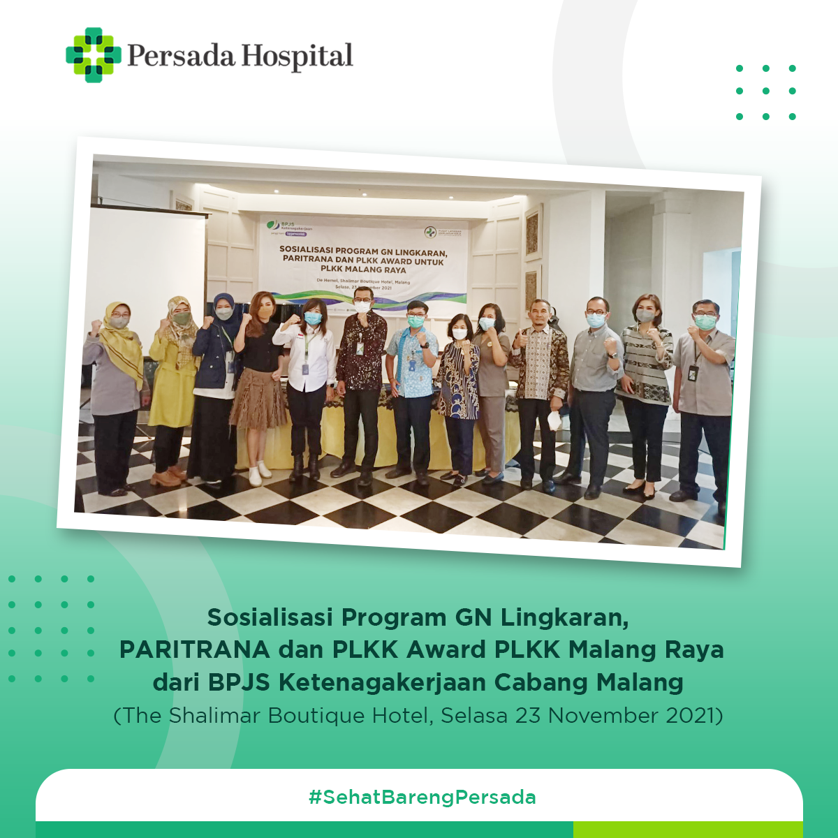 Sosialisasi Program GN Lingkaran, Paritrana, dan PLKK Award PLKK Malang Raya