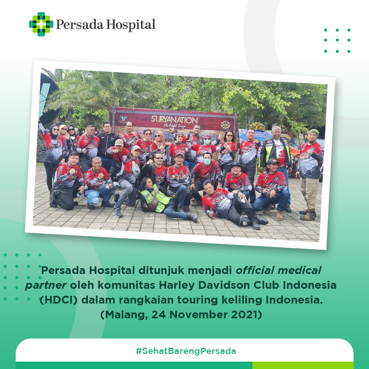 Official Medical Partner Komunitas Harley Davidson Club Indonesia (HDCI)