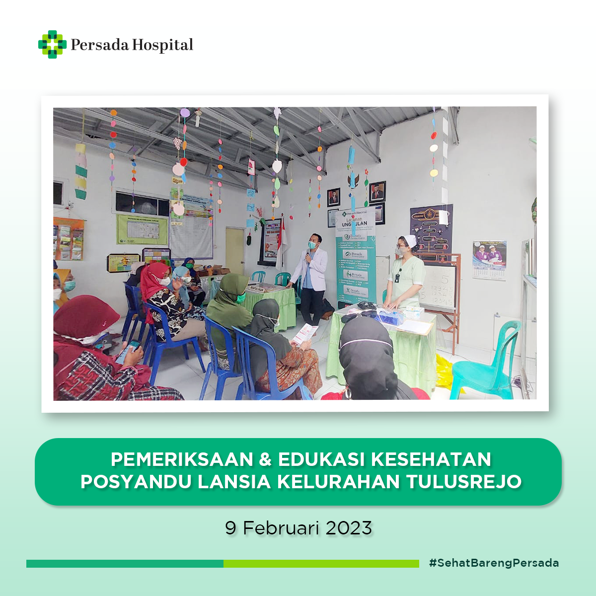 Pemeriksaan & Edukasi Kesehatan Posyandu Lansia Kelurahan Tulusrejo